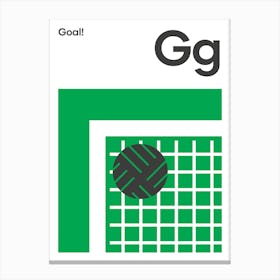 Football Net Goal Green Canvas Print