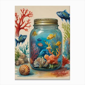 Fish In A Jar Canvas Print