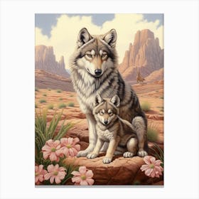 Honshu Wolf Desert Scenery 1 Canvas Print