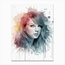 Taylor Swift watercolour Canvas Print