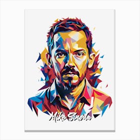 Mike Sinoda, Linkin Park 04 Portrait Music Icon Style WPAP Pop Art Canvas Print