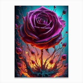 Purple Rose Canvas Print