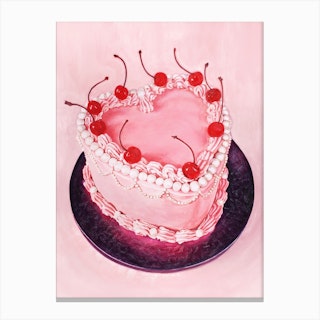Valentines Cake Canvas Print