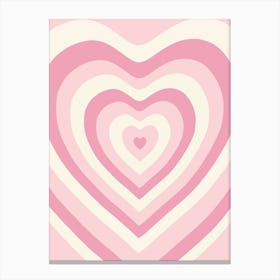 Pink Heart Wallpaper Canvas Print