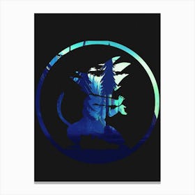 Anime Negative Space ― Kame Hame In The Forest Canvas Print