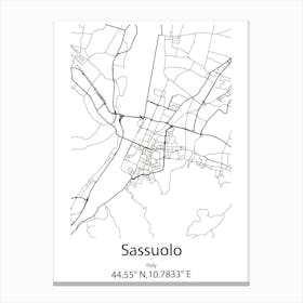 Sassuolo,Italy Minimalist Map Canvas Print