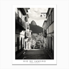 Poster Of Rio De Janeiro, Black And White Analogue Photograph 2 Canvas Print