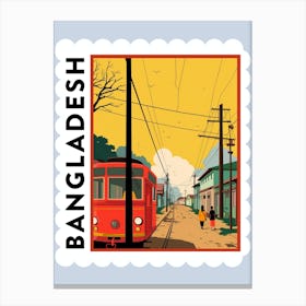 Bangladesh 1 Travel Stamp Poster Canvas Print