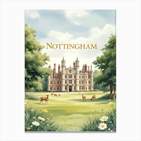 Nottingham Retro Vintage Travel V 04 Canvas Print