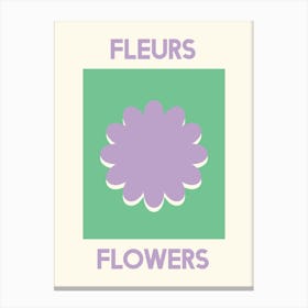 Fleurs Flowers Canvas Print