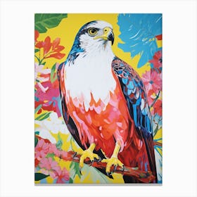 Colourful Bird Painting Falcon 2 Canvas Print