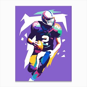 American Football Pop Art 2 Canvas Print