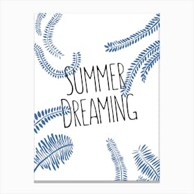 Summer Dreaming White Canvas Print