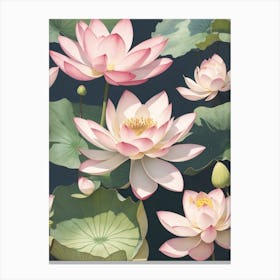 Lotus Flowers Canvas Print