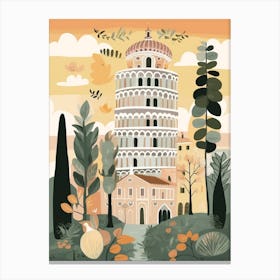 Pisa, Italy Illustration Canvas Print