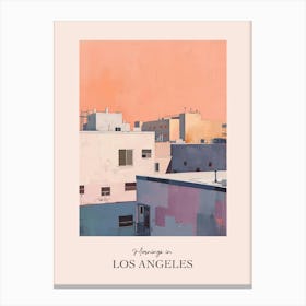 Mornings In Los Angeles Rooftops Morning Skyline 3 Canvas Print