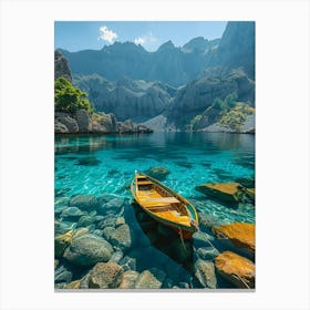 Boat In A Lake 1 Canvas Print