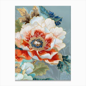 Asian Flower Painting Canvas Print