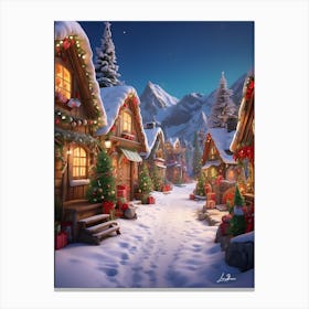 Christmas Village Canvas Print