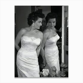 Jane Russell, Posed, Looking In Mirror, 1957 Canvas Print