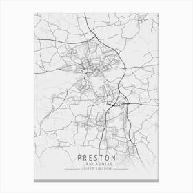 Preston London Map Canvas Print