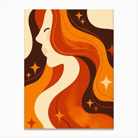 Woman'S Head Canvas Print