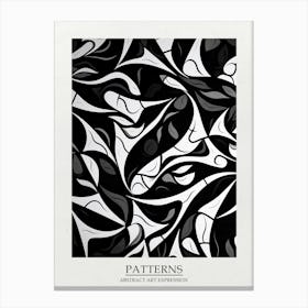 Patterns Abstract Black And White 7 Poster Canvas Print