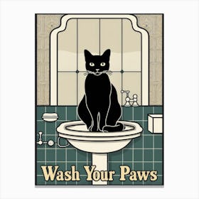 Wash Your Paws 4 Canvas Print