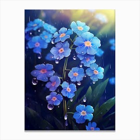 Forget Me Not Wildflower At Dawn (2) Canvas Print