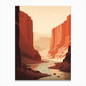 The Narrows Usa 2 Hiking Trail Landscape Canvas Print