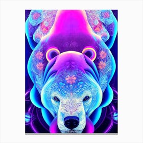 Colorful Polar Bear Canvas Print