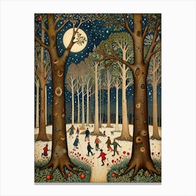 William Morris Children In The Woods Canvas Print