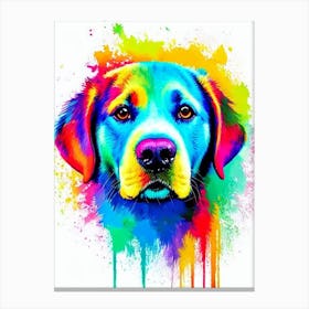 Labrador Rainbow Oil Painting dog Canvas Print