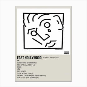 EAST HOLLYWOOD By Marc E. Bassy. 2015 Poster Canvas Print