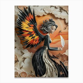 Angel With Feathers Canvas Print