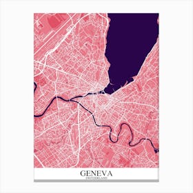Geneva Pink Purple Canvas Print