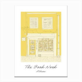 Athens The Book Nook Pastel Colours 3 Poster Canvas Print