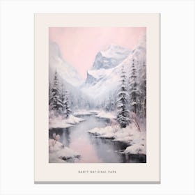Dreamy Winter National Park Poster  Banff National Park Canada 3 Canvas Print