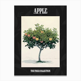 Apple Tree Pixel Illustration 3 Poster Canvas Print