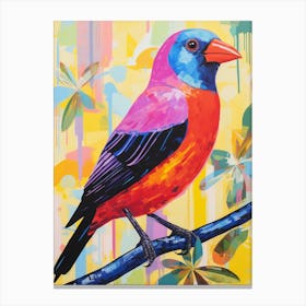 Colourful Bird Painting Cowbird 2 Canvas Print