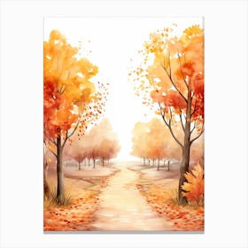 Cute Autumn Fall Scene 62 Canvas Print