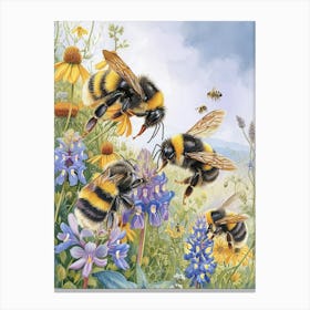 Bumblebee Storybook Illustration 23 Canvas Print
