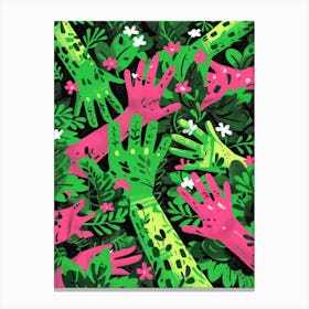 Hands In The Jungle Canvas Print