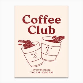 Coffee Club Canvas Print