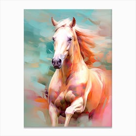 Horse Painting Impasto Canvas Print