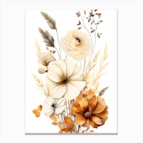 Autumn flower bouquet Canvas Print