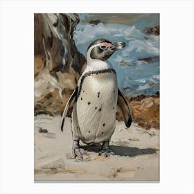 Adlie Penguin Kangaroo Island Penneshaw Oil Painting 3 Canvas Print