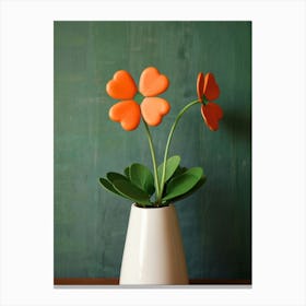 Heart Shaped Flowers Canvas Print