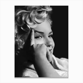 Marilyn Monroe Black And White 1 Canvas Print