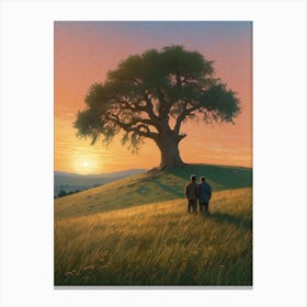 Sunset Over The Tree Canvas Print